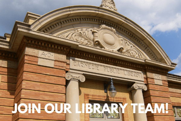 Job Announcements: Youth Services Librarian, Summer Event Prep Worker