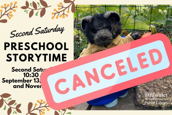 Canceled Second Saturday Storytime