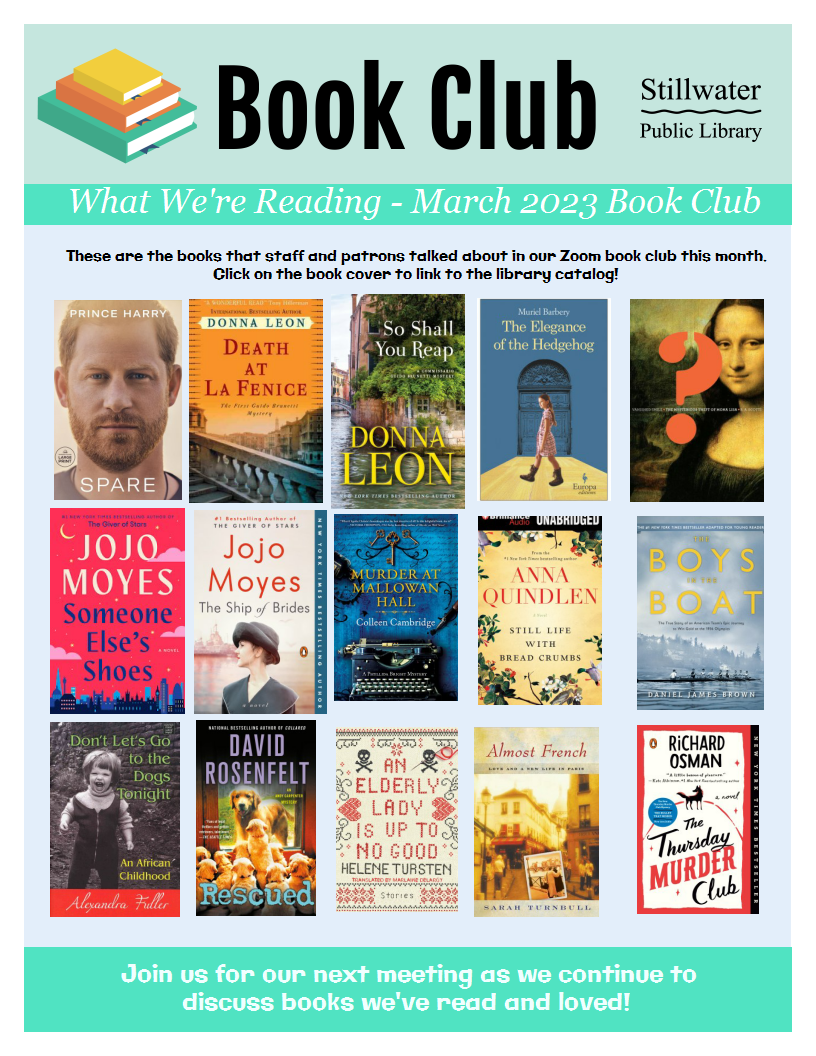 Book club book list