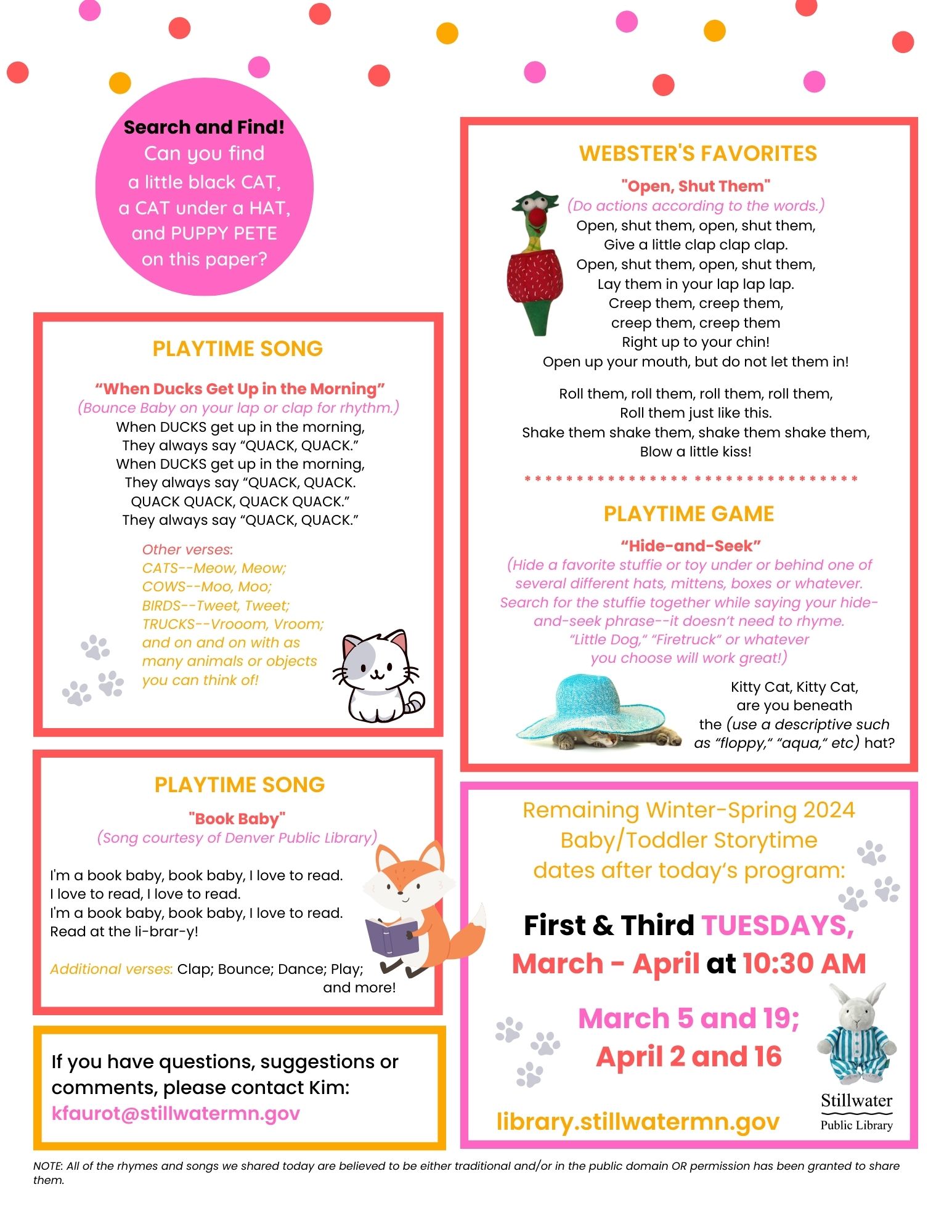 SPL Baby & Toddler Handout Feb 20 Page 2