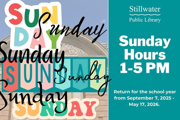 Sunday Hours 1-5 resume on Sept 7