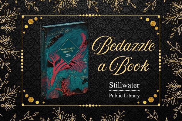 Book Cover of Wuthering Heights in green and red swirl design