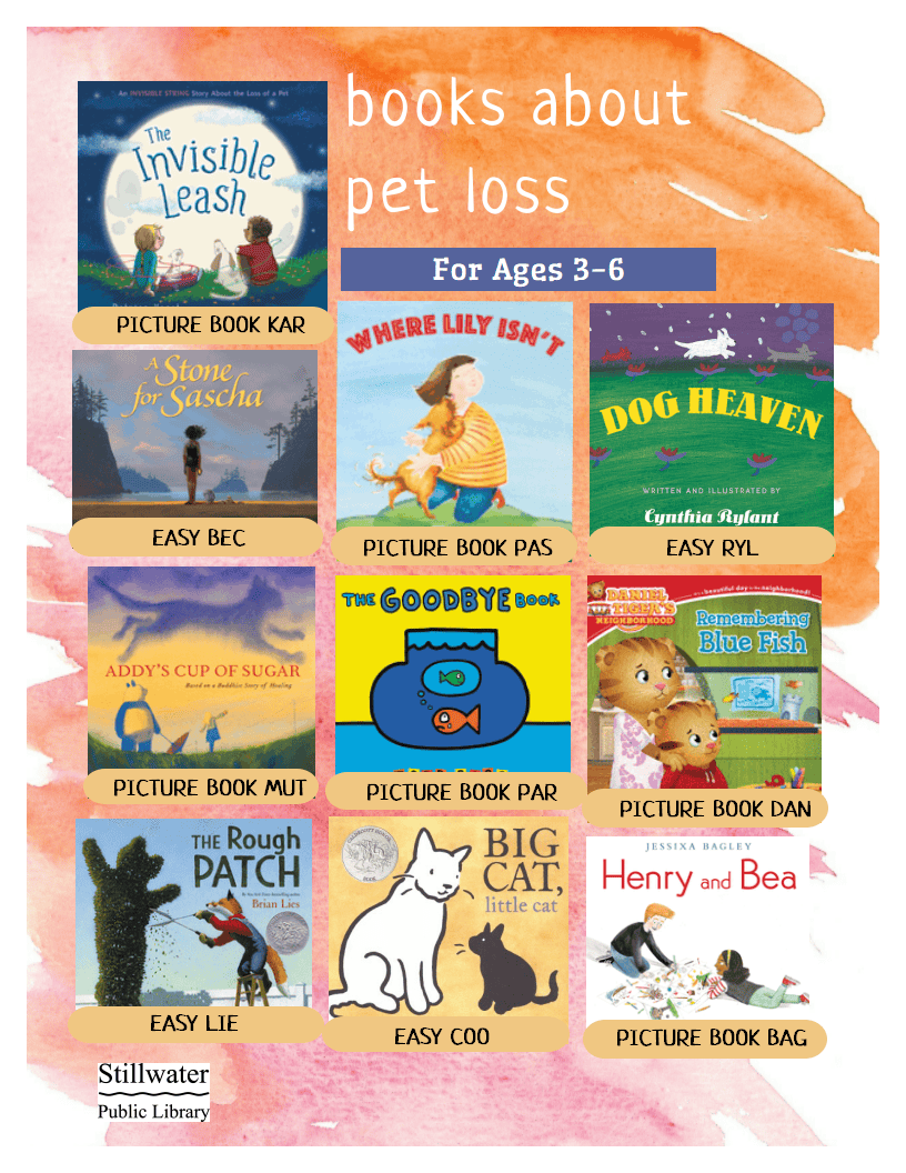 Ten picture books about pet loss