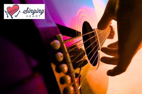 Guitar with hand plucking string