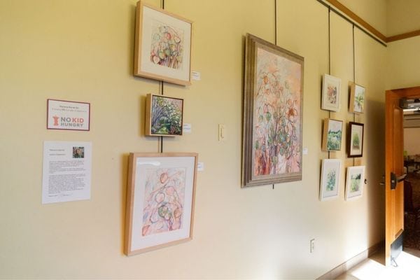 Gallery Wall Leading and door to MR A