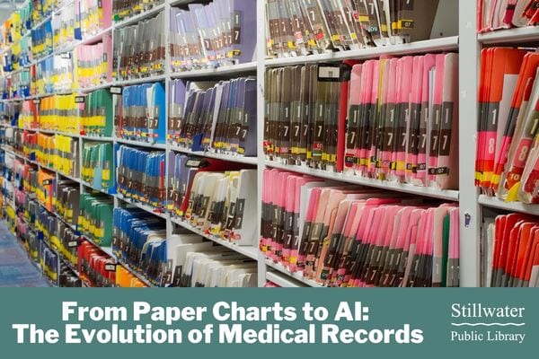 Colorful rows of files