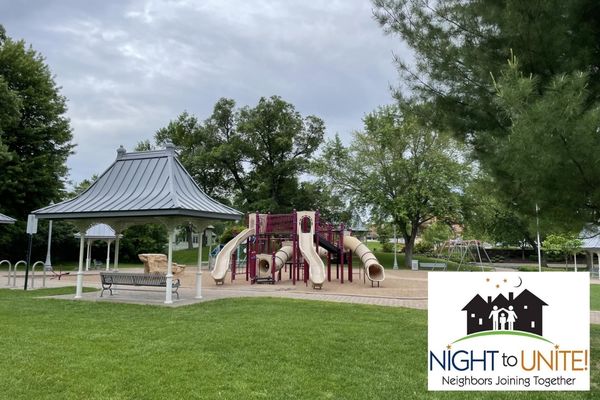 Park shelter and playground